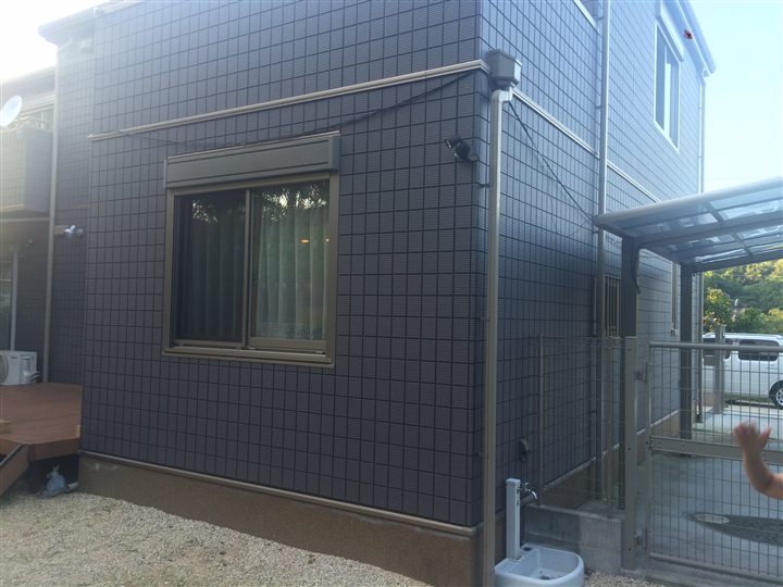 久留米市の一軒家に設置した防犯カメラ
