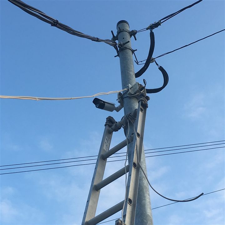 福岡市の運送会社に設置した防犯カメラ